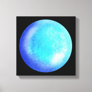 Blue Galaxy Orb – Tranquil Blue Canvas Print