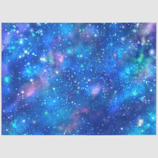 Blue Galaxy Series Design 9 Tissue Paper (Front)