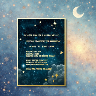 blue galaxy sky wedding gold