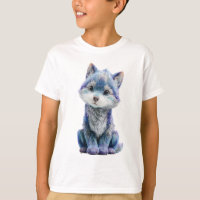 Blue Galaxy Wolf Pup Kids