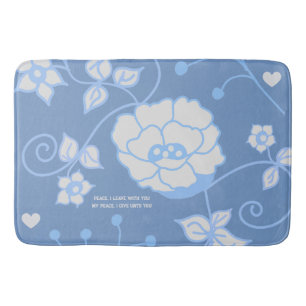 Blue Garden Bath Mat