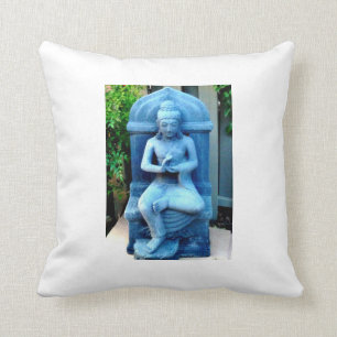 Blue Garden Buddha Pillow