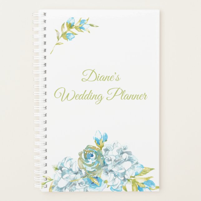 Blue Garden Flowers Wedding Planner (Front)
