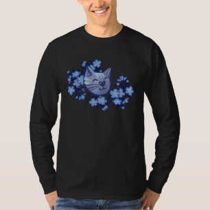 Blue Gardening Cats T-Shirt