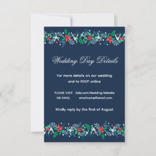 Blue Garland - Wedding Day Details RSVP