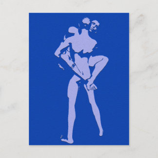 Blue Gay Love Postcard
