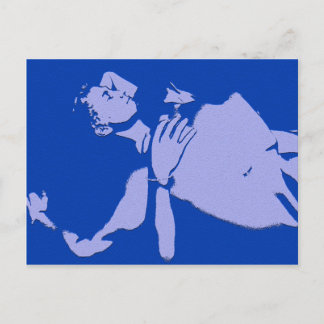 Blue Gay Love Postcard
