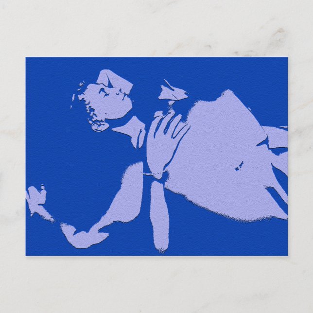 Blue Gay Love Postcard (Front)