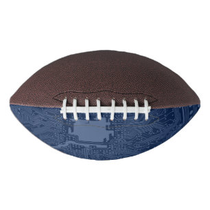 Blue Geek Motherboard Circuit Pattern Football