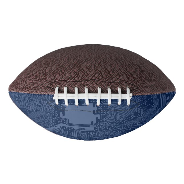 Blue Geek Motherboard Circuit Pattern Football (Front)