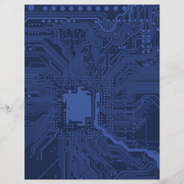 Blue Geek Motherboard Pattern (Front)