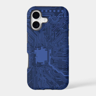 Blue Geek Motherboard Pattern