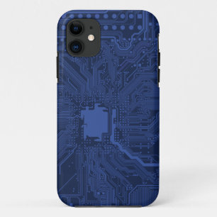 Blue Geek Motherboard Pattern Case-Mate iPhone Case