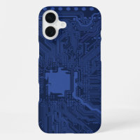 Blue Geek Motherboard Pattern