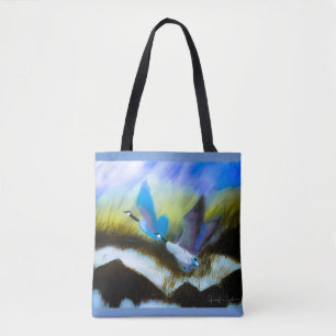 Blue Geese Tote Bag