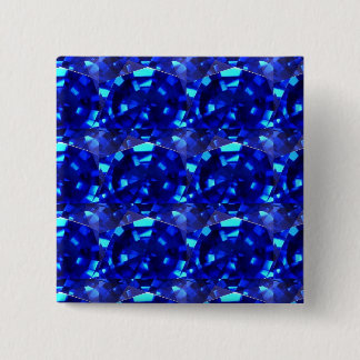 blue gem stone 15 cm square badge