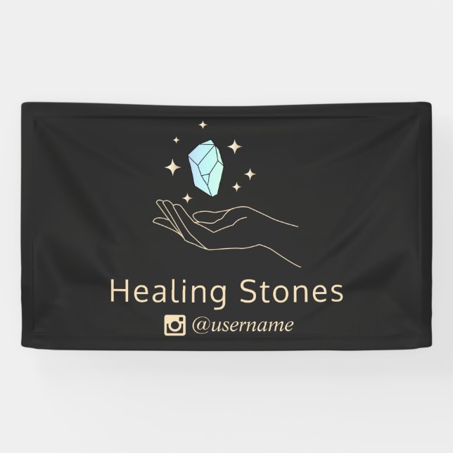 Blue Gemstone Energy Crystal Healer S\\ Banner (Horizontal)