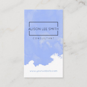 Blue generic elegant modern coach consultant business card