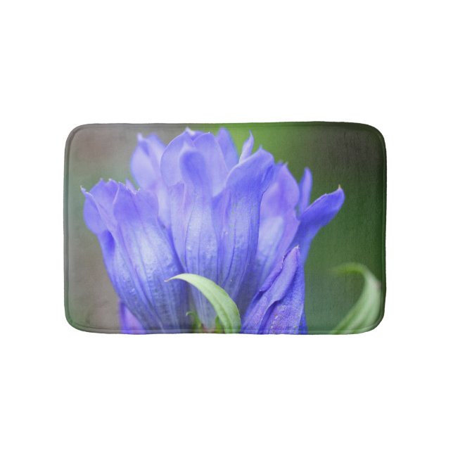 Blue Gentian Flower   Bath Mat (Front)