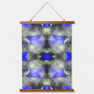 Blue Gentian Flower Nature Abstract Hanging Tapestry