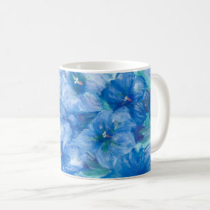 Blue Gentian Wildflower Painting Coffee Mug