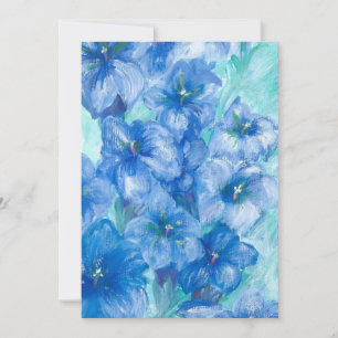 Blue Gentian Wildflower Painting Invitation