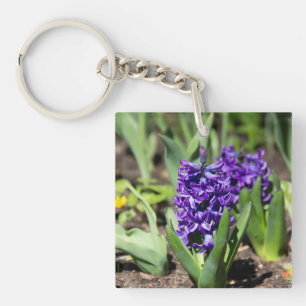 Blue Geocinth in spring Key Ring