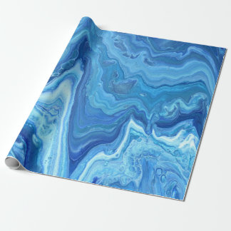 Blue Geode Wrapping Paper