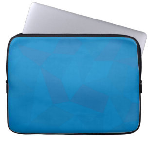 Blue, geometric, cool, unique, trendy illustration laptop sleeve