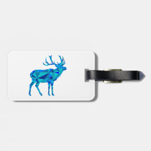Blue Geometric Elk Luggage Tag