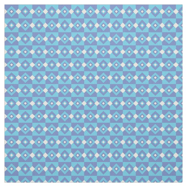 Blue Geometric Fabric (Swatch)