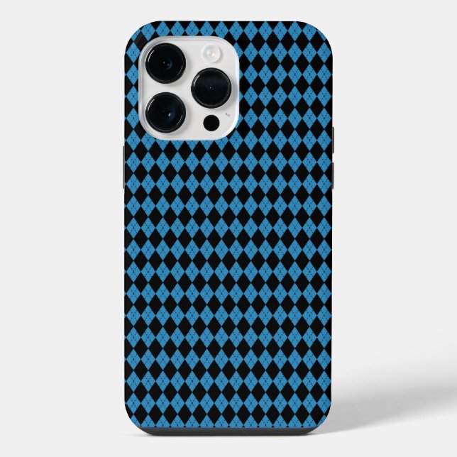 Blue Geometric iPhone Case (Back)