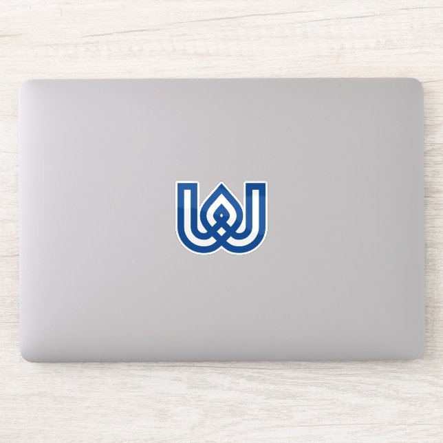 Blue Geometric Letter W Monogram (Computer)
