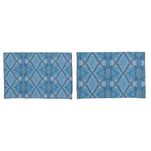 Blue Geometric Mandala Pillowcase