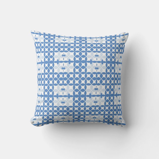 🌸 Blue Geometric Modern Home Style 🌸 Cushion (Front)