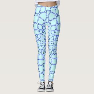 Blue geometric pattern "Ratti_Creative_Arts" Leggings