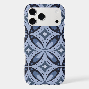 Blue Geometric Pattern Retro Style