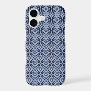Blue Geometric Pattern Retro Style