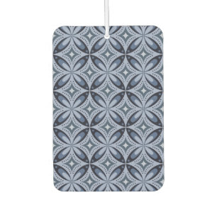 Blue Geometric Pattern Retro Style Car Air Freshener