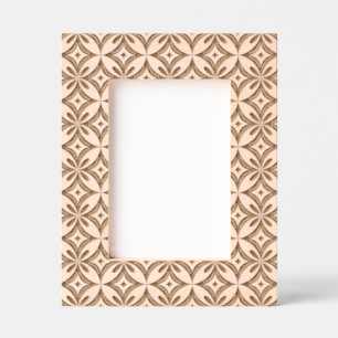 Blue Geometric Pattern Retro Style Etched Frames