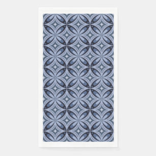 Blue Geometric Pattern Retro Style Napkin