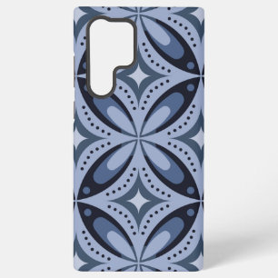 Blue Geometric Pattern Retro Style Samsung Galaxy Case