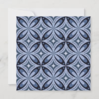 Blue Geometric Pattern Retro Style