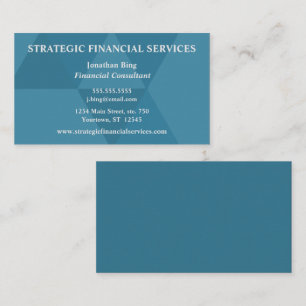 Blue Geometric Shapes Finance Business Generic Card