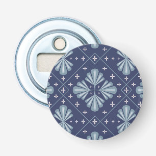 Blue Geometric shapes Pattern Bottle Opener