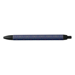 Blue Geometric Shuffle Pen