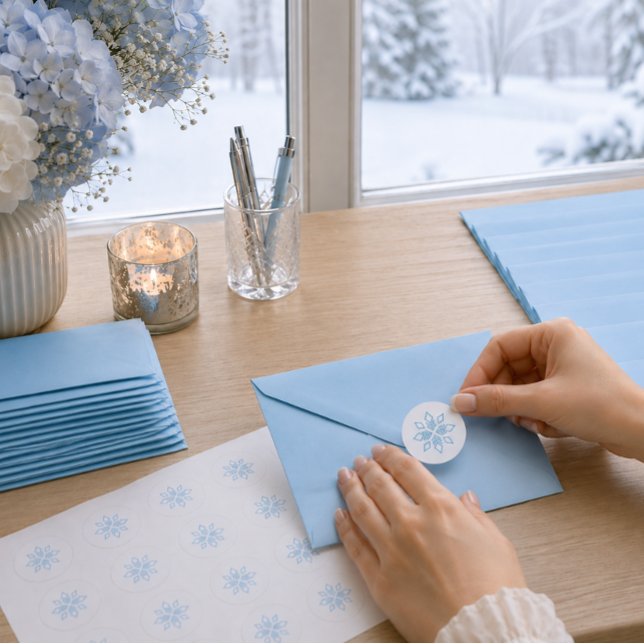 Blue Geometric Snowflake Sticker (Creator Uploaded)