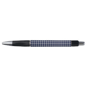 Blue Geometric Squares Pen