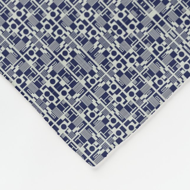Blue Geometric Tech Blanket (Corner)
