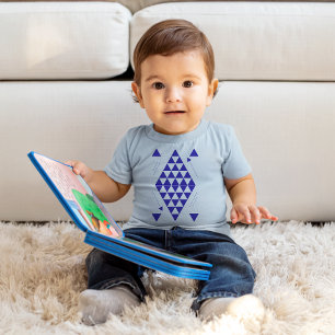 Blue Geometric Triangles Baby T-Shirt